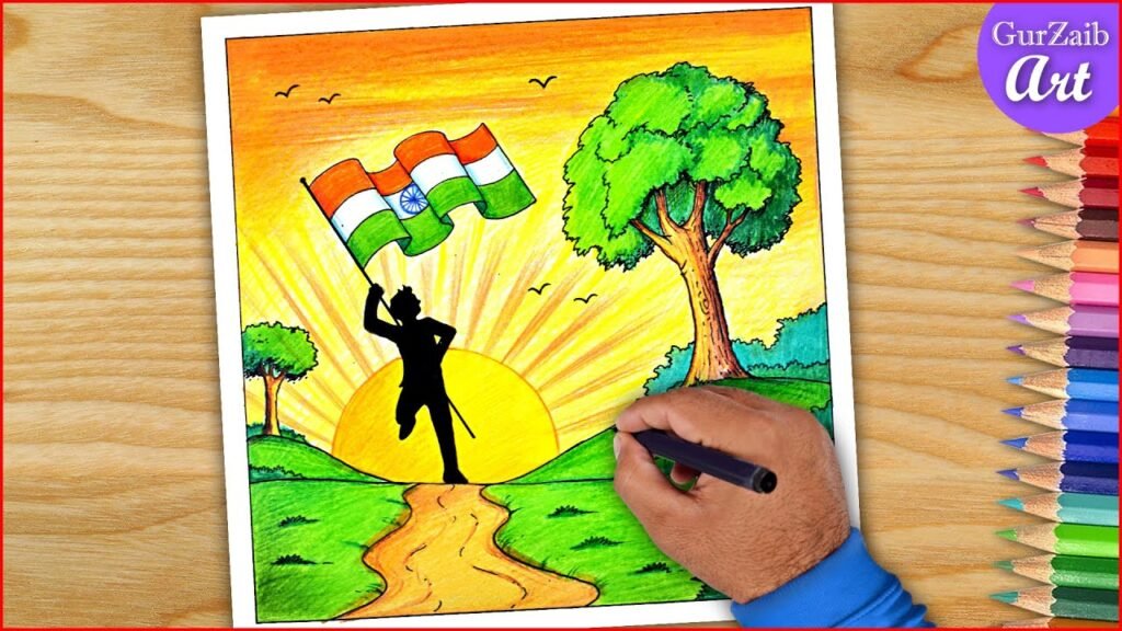 republic day drawing Constitutional Values