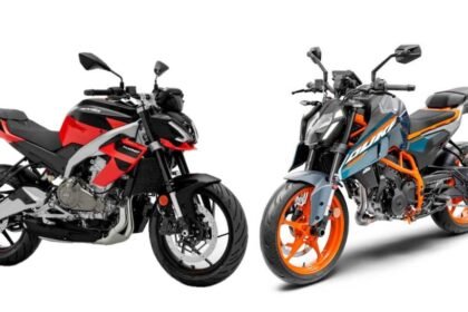 Aprilia Tuono 457 vs KTM 390 Duke